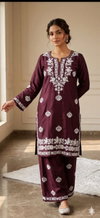 Bs 157 Reyon With Embroidery Work Kurti With Bottom